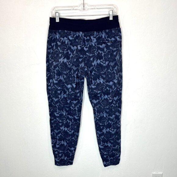 Athleta Trekkie North Jogger Ethereal Bloom flower print Size 6 Navy Blue nylon - Picture 7 of 11